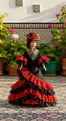 Andalusian flamenco doll, a vibrant symbol of Spanish culture and passion