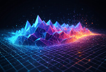 Abstract 3D Mountain Range