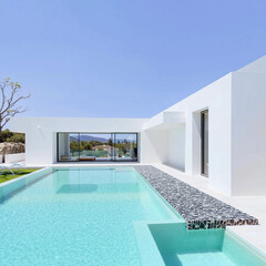 Fototapeta premium swimming pool in hotel