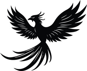 Bird Of Paradise Silhouette Illustration | Paradise Flower Outline