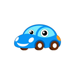 Fototapeta premium a cartoon car with a happy face and big cartoon ey