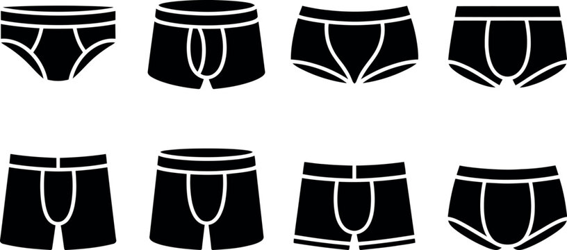 Illustration of mens underwear boxer briefs clothing apparel graphic design