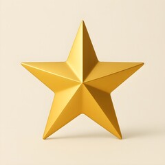 Obraz premium golden star on white background