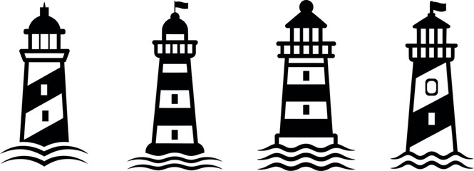 Simple Boat Graphic on Water for Nautical Theme and Marine Design