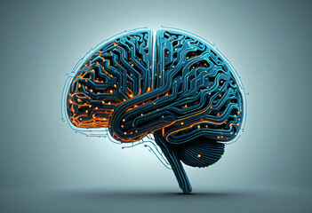 Futuristic Brain Illustration