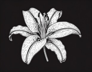 Elegant lily illustration