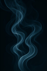 Obraz premium Macro of smoke tendrils symbolizing invisible air currents