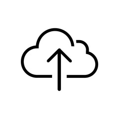 Black cloud computing icon