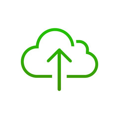 Green cloud computing icon