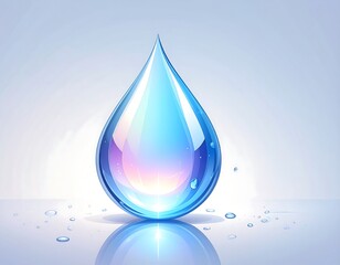 A vibrant water droplet