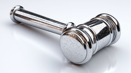 Silver judge gavel