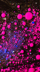 Cosmic abstract background with neon liquid bubbles texture galaxy space vibrant colorful art design