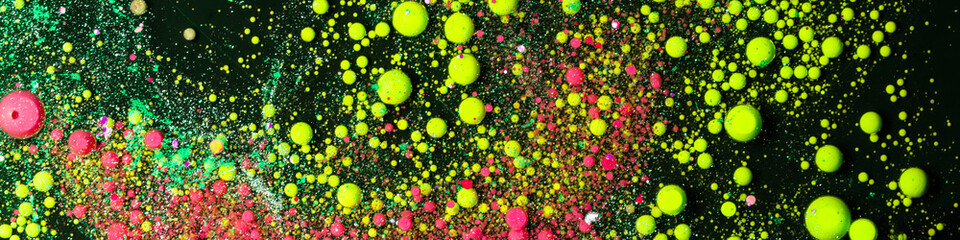 Cosmic abstract background with neon liquid bubbles texture galaxy space vibrant colorful art design