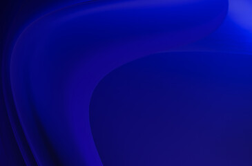 Abstract 3D render blue gradient wave background, digital illustration
