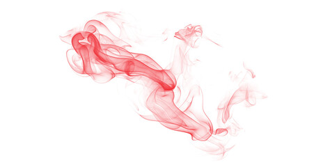 Abstract red brushstroke creates dynamic design against a solid black background.