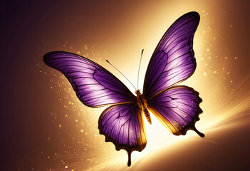 Butterfly with Glowing Wings
