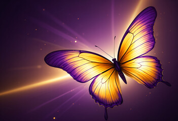 Butterfly with Glowing Wings