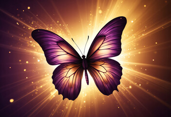 Butterfly with Glowing Wings