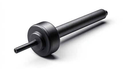 Black industrial part closeup