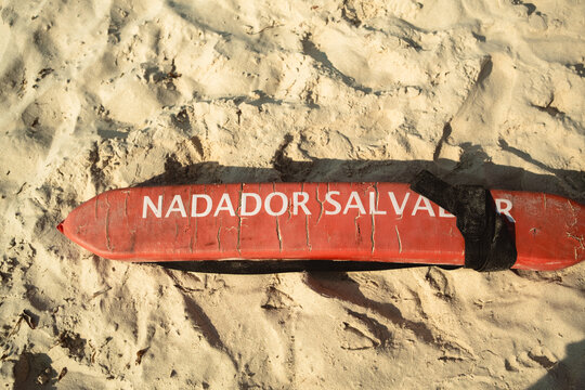 Lifeguard Float on Sandy Beach