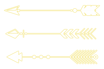Collection of stylized arrows pointing left vector illustration