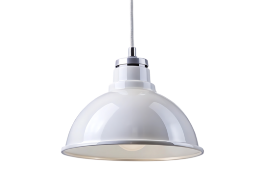 White Pendant Lamp, isolated on a transparent background, png