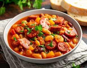 Pasulj (Bohneneintopf mit Fleisch)