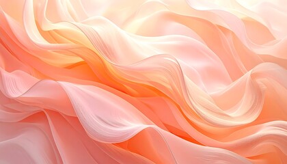 Soft peach fabric folds