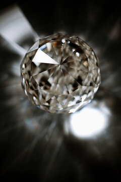 Sparkling Crystal Orb Reflecting Light in Elegant Display