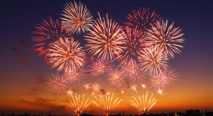 New Year's fireworks against the sky 02