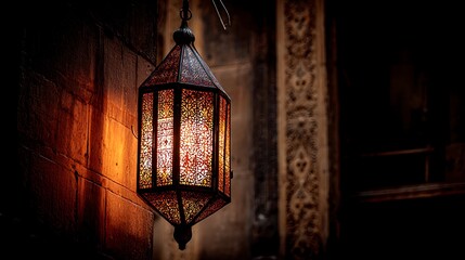 Warm Glow: Ancient Lantern Illuminating History et Tradition for a Mystical Travel Experience