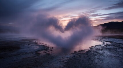 Fototapeta premium Heart shaped steam vents