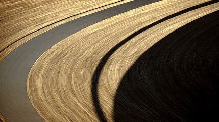 Close-up of a rotating vinyl record with visible grooves and shadow patterns