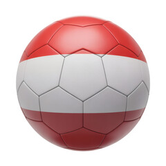 Obraz premium ..Soccer Ball with Austrian Flag Design Ready for Game Day and National Celebrations on transparent background
