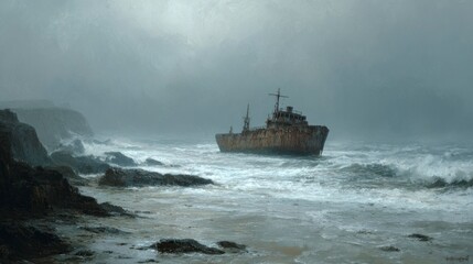 Shipwreck coastal storm