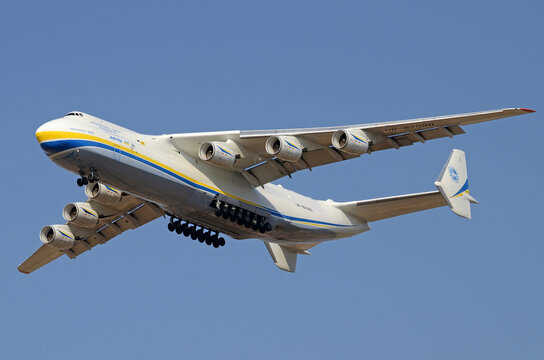 Tel Aviv, Israel &ndash; Antonov An-225 Mriya UR-82060 landing at Ben Gurion Airport on August 3, 2020