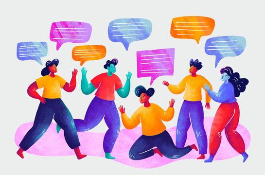 A diverse group of individuals is engaged in discussion