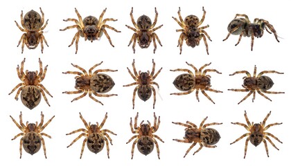 Spiders in a grid pattern