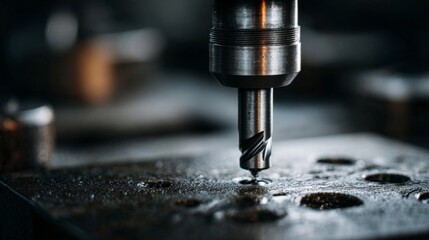 Close-up of Precision Milling Tool in Workshop