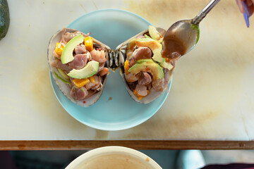 clam ceviche on shell 