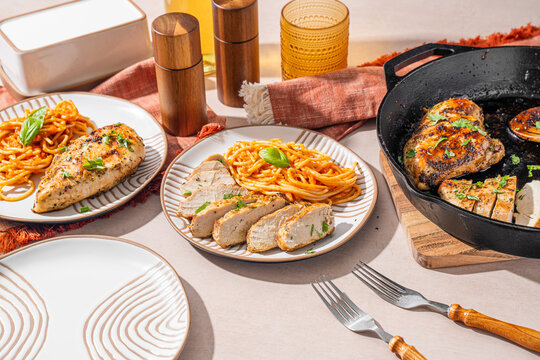 Chicken Breast And Spaghetti