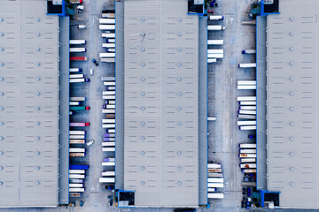Aerial View of Warehouse Factory