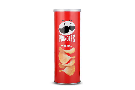 S&atilde;o Paulo, Brazil - September 16, 2025 - Pringles Original Potato Chips Canister