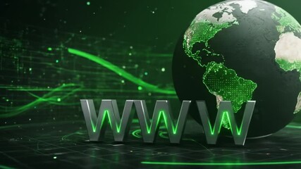 Dynamic global network connection showcases digital world data flow and internet connectivity - Powered by Adobe