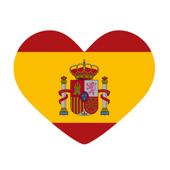 Obraz premium Heart Shaped Spain Flag