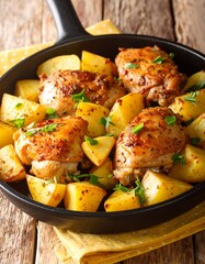 Roasted chicken and potatoes