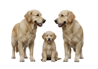 Fototapeta premium Golden Retriever Family Portrait