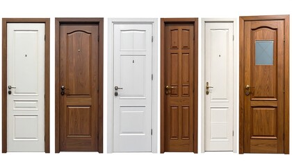 Fototapeta premium Assortment of Stylish Interior Doors in Diverse Finishes