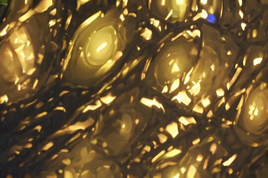 Frosted glass texture with moving blurred lights behind