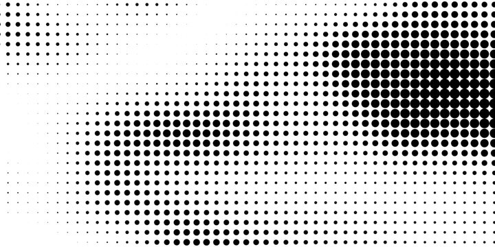 Halftone dotted abstract background. Grain gradient texture background with dots. Noise Stipple pointillism pattern. Sand, grain, grunge stipple effect. Abstract texture, engraved overlay. Vector